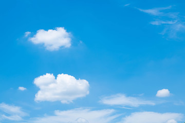 The sky and the bright clouds of the new day.