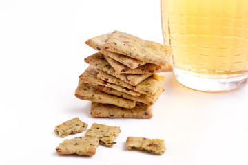 Mug of beer and snack