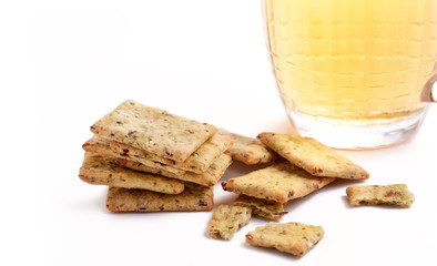 Mug of beer and snack