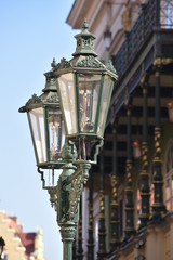 Fototapeta na wymiar street lantern in prague
