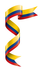 Colombia flag, vector illustration on a white background