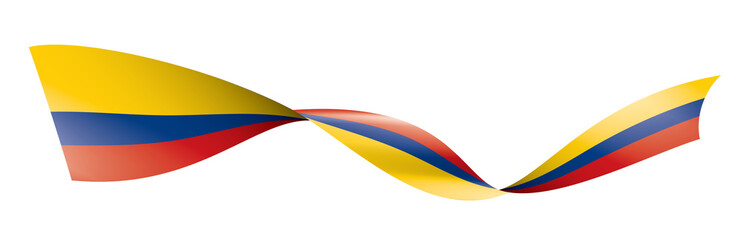 Colombia flag, vector illustration on a white background