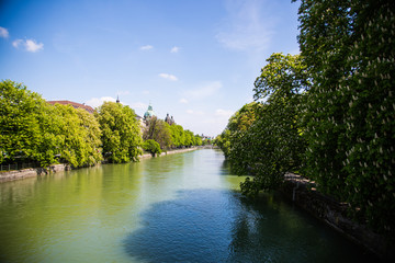 Blick von der Ludwigsbrücke in München