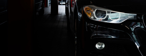 Stunning sports car motorization background