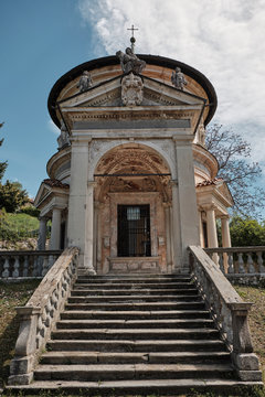 chapel along the path of the historic pilgrimage route from Sacred Mount or Sacro Monte of Varese, Italy © Alessandro