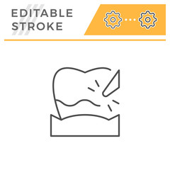 Plague removal editable stroke line icon