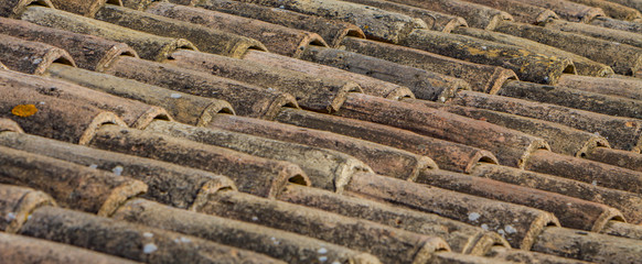 Old roof tiles backdrop