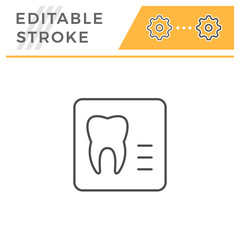 Dental x-ray editable stroke line icon