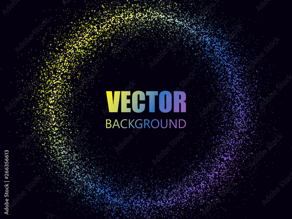 Aufkleber abstract round frame. glowing particles. vector background