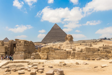The pharaoh's entire tomb complex at Giza