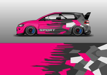 Car wrap design abstract strip and background for Car wrap and vinyl sticker 