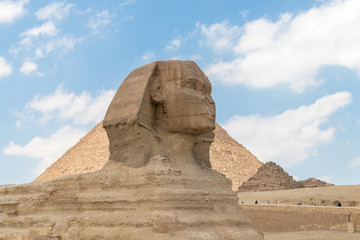 Fototapeta na wymiar Famous Egyptian Sphinx at Giza