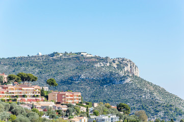 Obraz premium Panoramic view of the seacoast of the medieval village of Eze