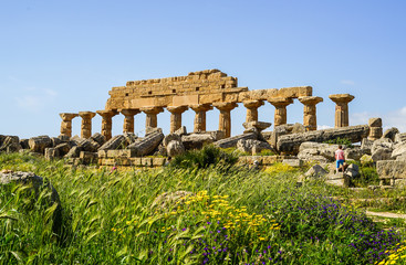 Römischer Tempel Akropolis Selinunt Sizilien