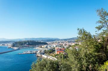 Port of Nice with its docks and seacoast