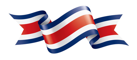 Costa Rica flag, vector illustration on a white background