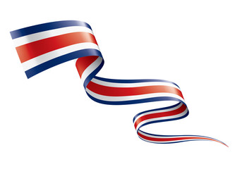 Costa Rica flag, vector illustration on a white background