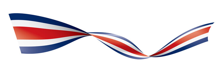 Fototapeta premium Costa Rica flag, vector illustration on a white background