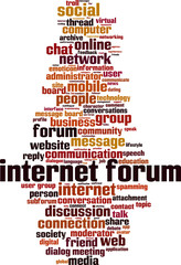 Obraz premium Internet forum word cloud