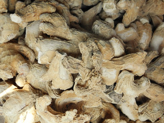 Dry ginger (Zingiber officinale) in South India, Kochi, Kerala