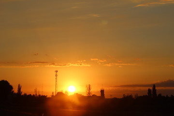 atardecer en la ciudad 