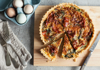 Proscuitto and Swiss Chard Tart