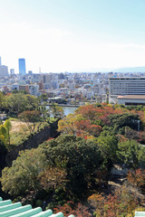 名古屋城の天守閣からの風景