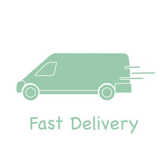Delivery truck. Fast and convenient shipping.