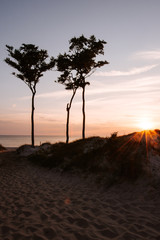 Sonnenuntergang Dar&szlig;er Weststrand Ostsee 
