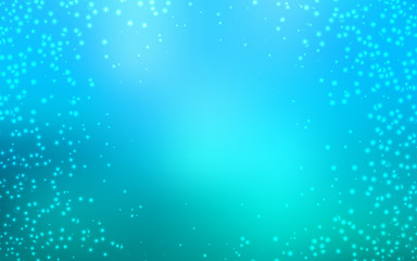 Light BLUE vector pattern with night sky stars.