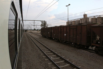 Obraz premium train at the station