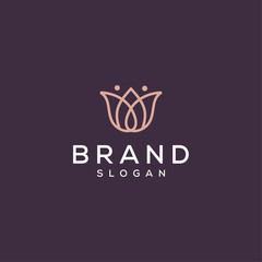 flower line logo design