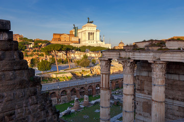 Fototapeta premium Rome. Aerial view of the city.