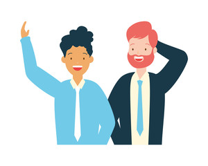 two men diversity characters