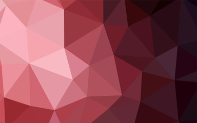Light Pink, Red vector polygon abstract backdrop.