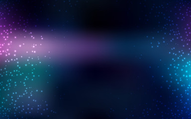 Dark Pink, Blue vector background with galaxy stars.