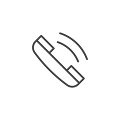 Phone contact linear icon