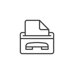 Fax linear symbol icon