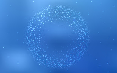 Light BLUE vector pattern with night sky stars.