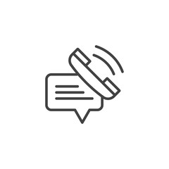 Obraz premium Call center linear icon