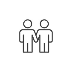 Handshake for agreement linear icon