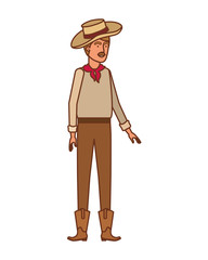 man farmer with straw hat