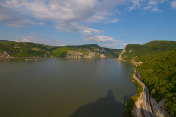 Fototapeta na wymiar The Danube river in Serbia