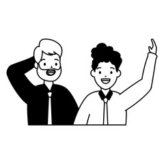 two men diversity characters