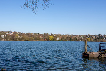 Baldeney lake, Essen, North Rhine Westphalia, Ruhr area ,Panorama View