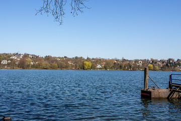 Naklejka premium Baldeney lake, Essen, North Rhine Westphalia, Ruhr area ,Panorama View