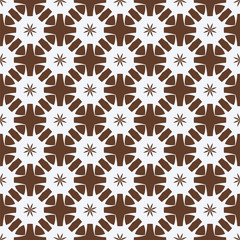 White pattern on brown background. Seamless pattern. Abstract.