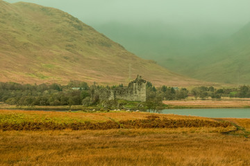 Landscape view, mountains and countyside, Torrisdale, Highlands, Scotland