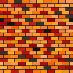 Brick wall pattern. Seamless vector background