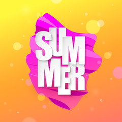 Summer abstract gradient background. Vector illustration.